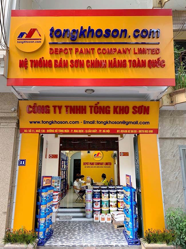 Địa chỉ mua sơn xe máy ở Hà Nội: Công ty TNHH Tổng Kho Sơn